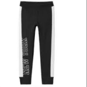 Zara New York Black and White Ribbed Cuff Leggings